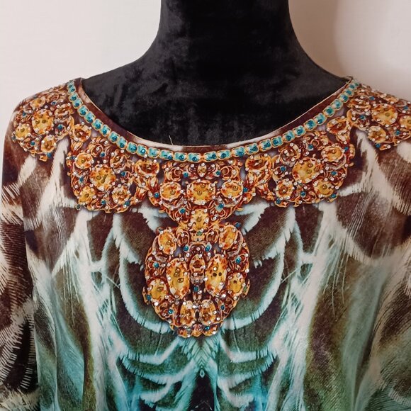 Women's Adoire Over the Head Colorful Shawl Size Medium - Picture 5 of 11